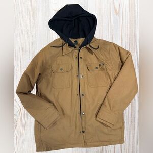 Brahma Men's Brown Hooded Canvas Work Jacket